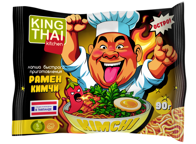 Лапша б/п KINGTHAI  Рамен КИМ ЧИ (90гр)