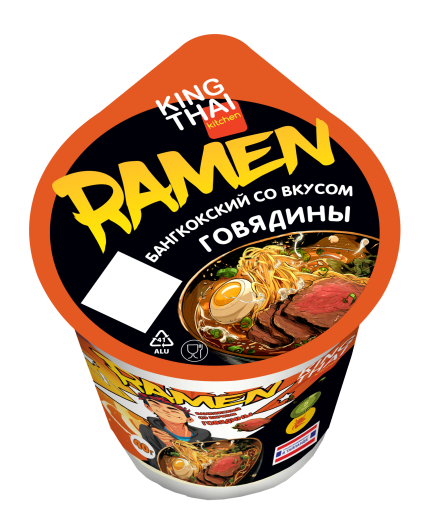 Суп-лапша King Thai РАМЕН  бангкокский с говядиной (40гр)