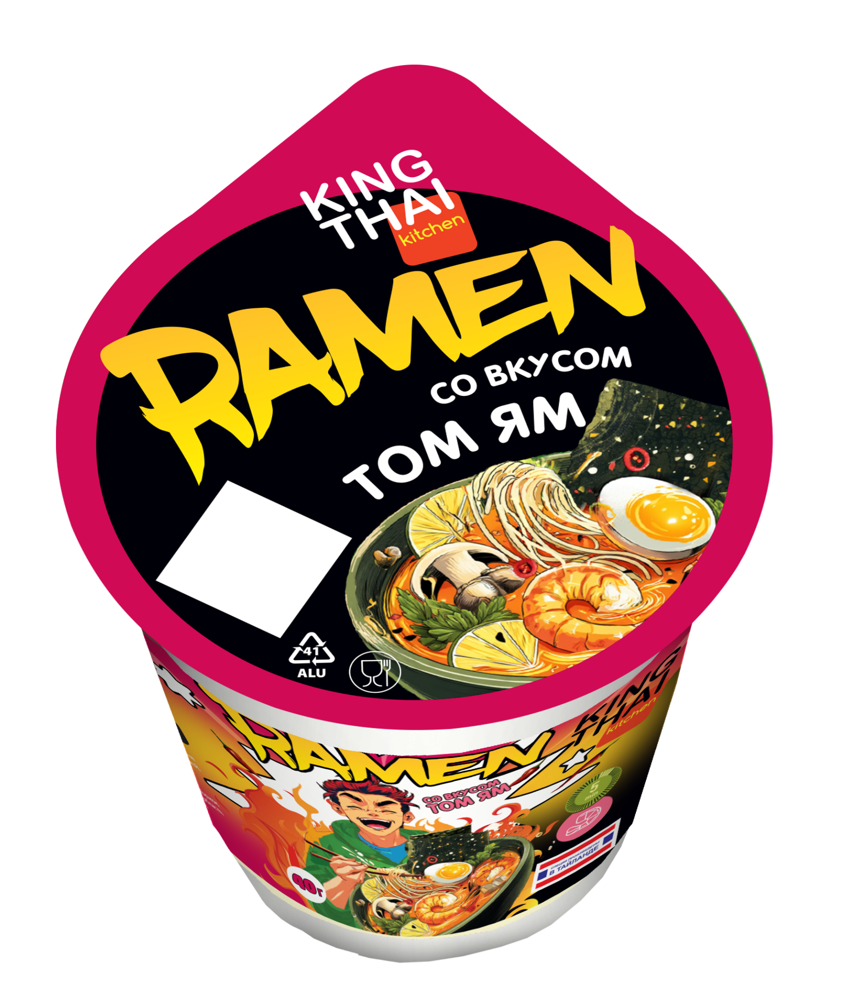 Суп-лапша King Thai РАМЕН ТОМ ЯМ (40гр)